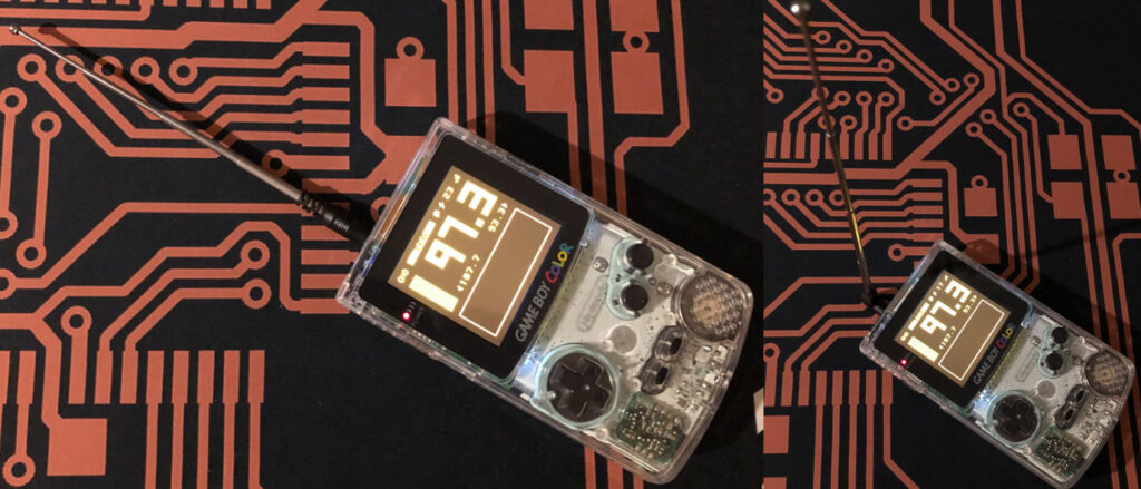Des antennes pour capter la radio depuis sa Game Boy // Source : Orange FM Des antennes pour capter la radio depuis sa Game Boy // Source : Orange FM