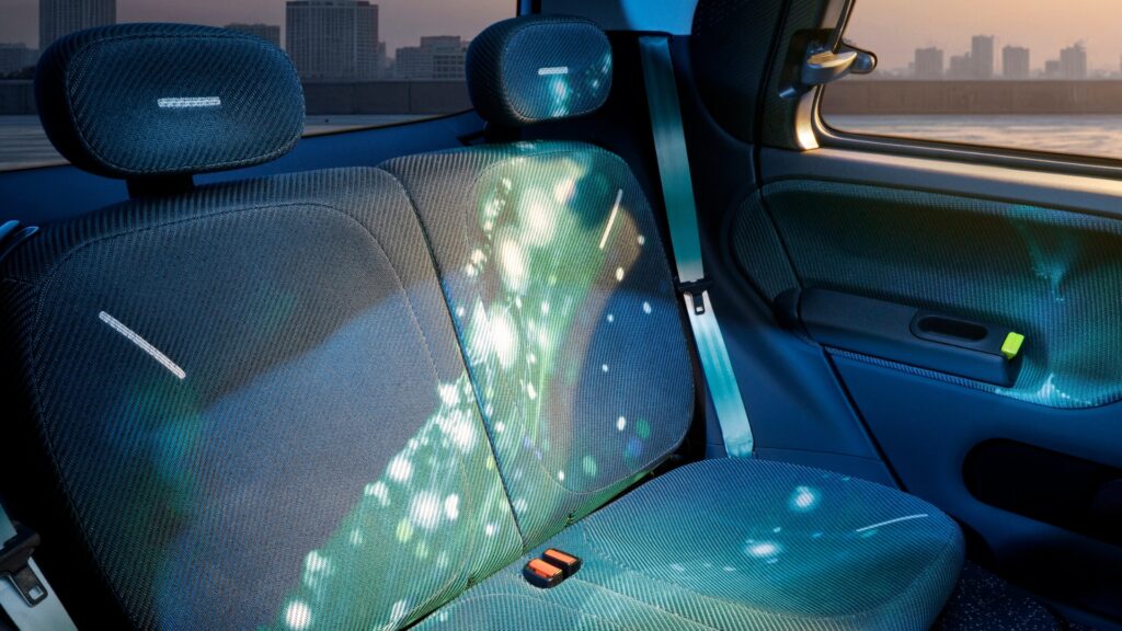 La banquette arrière de la future Twingo sera coulissable. // Source : Renault La banquette arrière de la future Twingo sera coulissable. // Source : Renault