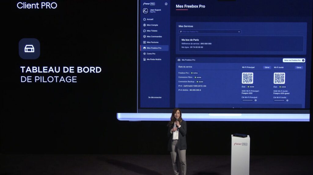 L'espace client de Free Pro. L'espace client de Free Pro.