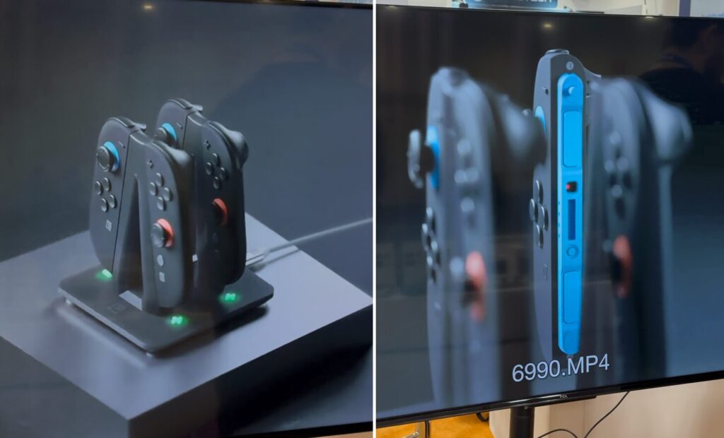 Dans cette vidéo, on peut apercevoir les nouvelles Joy-Con et le capteur optique. Dans cette vidéo, on peut apercevoir les nouvelles Joy-Con et le capteur optique.