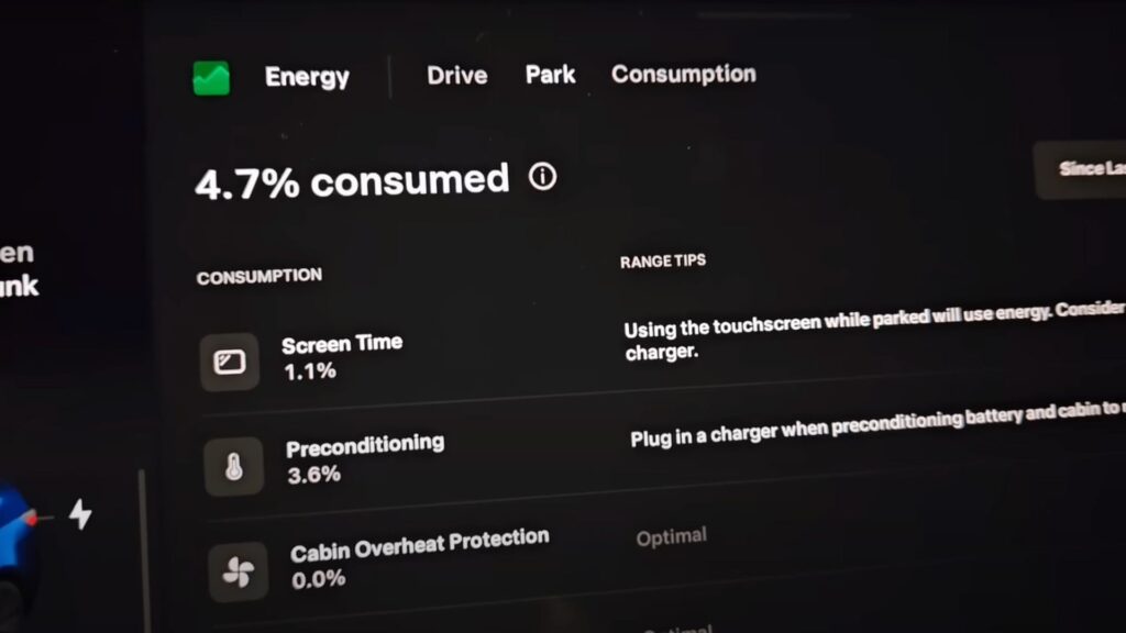 La Tesla Model 2 a perdu un peu plus de 4 % en une heure. // Source : Frozen Tesla via YouTube La Tesla Model 2 a perdu un peu plus de 4 % en une heure. // Source : Frozen Tesla via YouTube