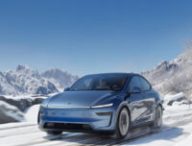 Tesla Model Y 2025 sur la neige // Source : Tesla Tesla Model Y 2025 sur la neige // Source : Tesla