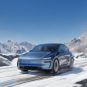 Tesla Model Y 2025 sur la neige // Source : Tesla Tesla Model Y 2025 sur la neige // Source : Tesla