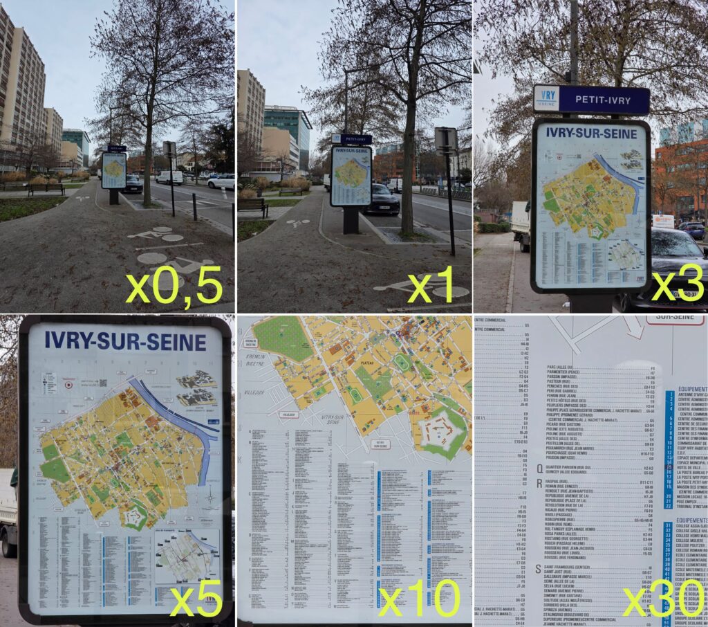 Les différents zooms du Galaxy S25 Ultra. Les différents zooms du Galaxy S25 Ultra.