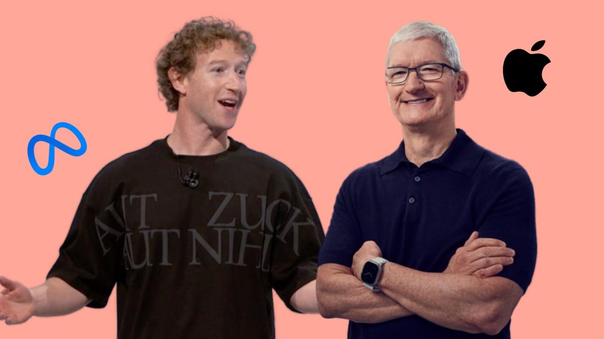 Mark Zuckerberg et Tim Cook. // Source : Numerama Mark Zuckerberg et Tim Cook. // Source : Numerama