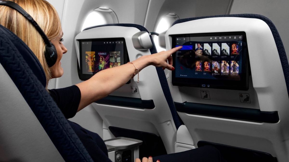 L'écran de divertissement d'Air France. // Source : Air France L'écran de divertissement d'Air France. // Source : Air France