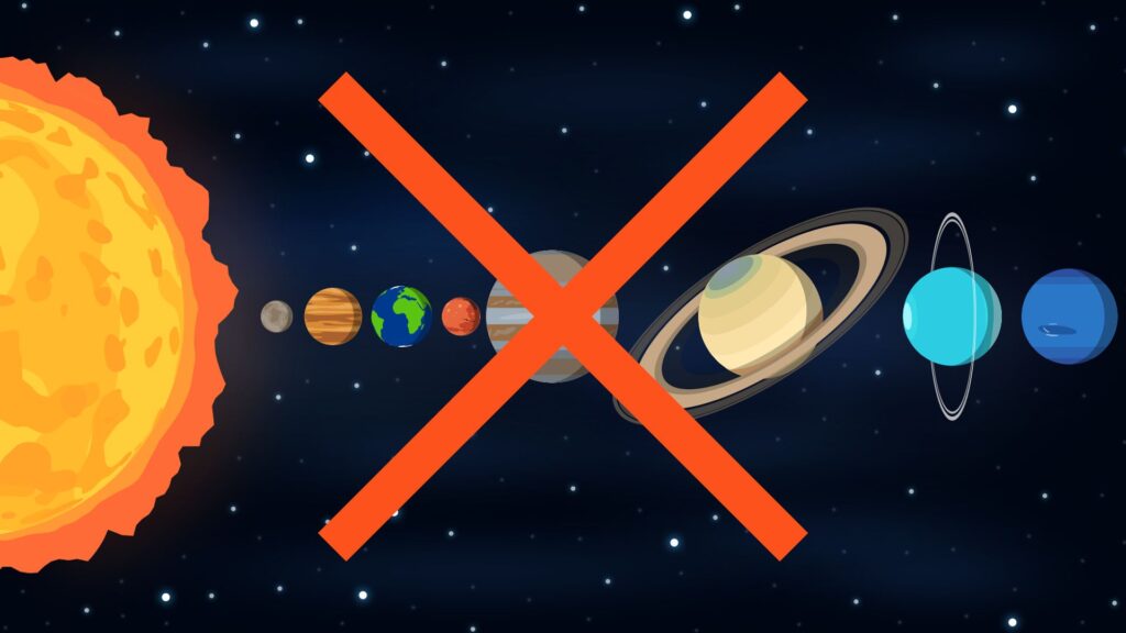 Attention à ce genre de schéma, qui ne correspond pas à la réalité (et n'est absolument pas à l'échelle). // Source : Pixabay, montage Numerama Attention à ce genre de schéma, qui ne correspond pas à la réalité (et n'est absolument pas à l'échelle). // Source : Pixabay, montage Numerama