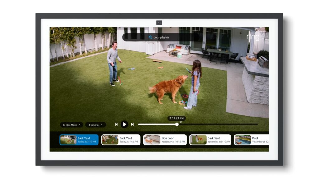 La nouvelle interface des Echo Show avec Alexa+ // Source : Amazon La nouvelle interface des Echo Show avec Alexa+ // Source : Amazon