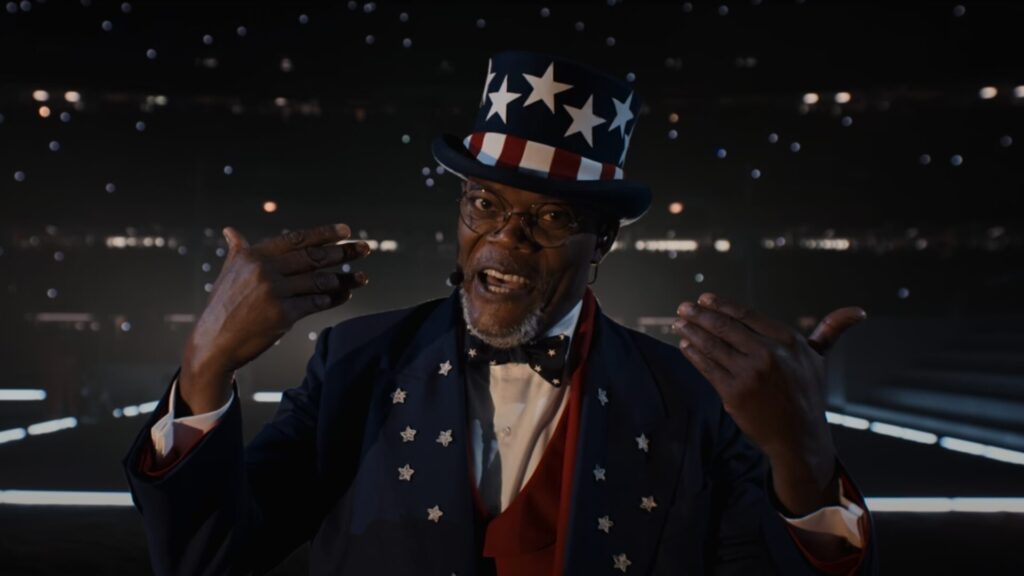 Samuel L. Jackson au Apple Music Super Bowl LIX Halftime Show // Source : Samuel L. Jackson au Apple Music Super Bowl LIX Halftime Show Samuel L. Jackson au Apple Music Super Bowl LIX Halftime Show // Source : Samuel L. Jackson au Apple Music Super Bowl LIX Halftime Show
