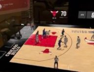 Un match NBA en réalité augmentée sur l'Apple Vision Pro // Source : Capture X (ex-Twitter) Un match NBA en réalité augmentée sur l'Apple Vision Pro // Source : Capture X (ex-Twitter)