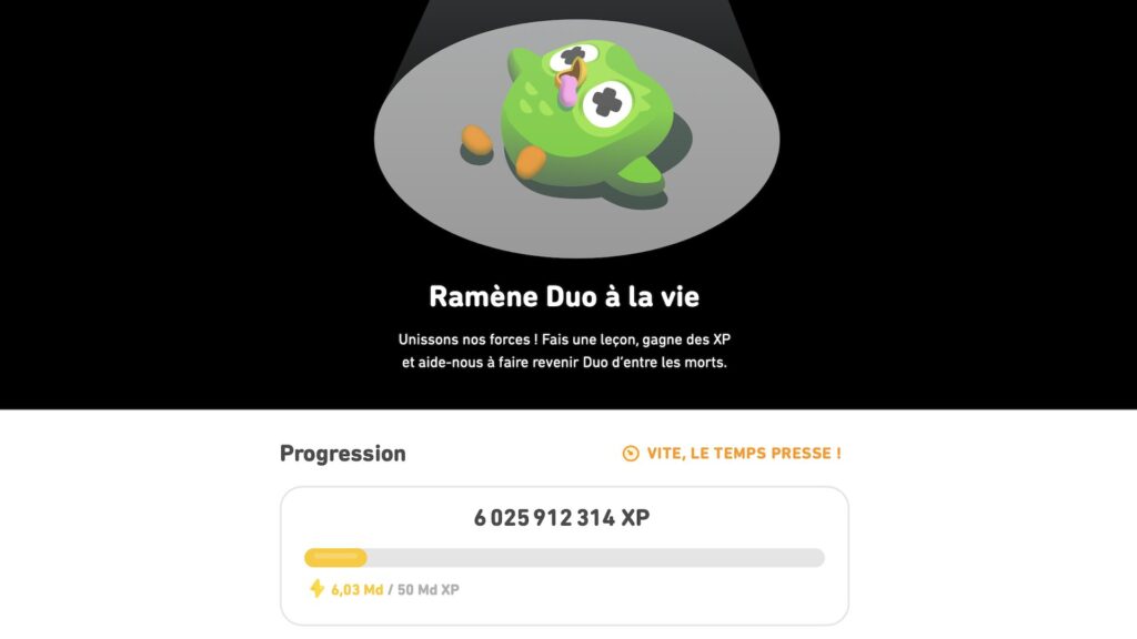 La chouette de Duolingo bientôt resscucitée ? // Source : Duolingo La chouette de Duolingo bientôt resscucitée ? // Source : Duolingo
