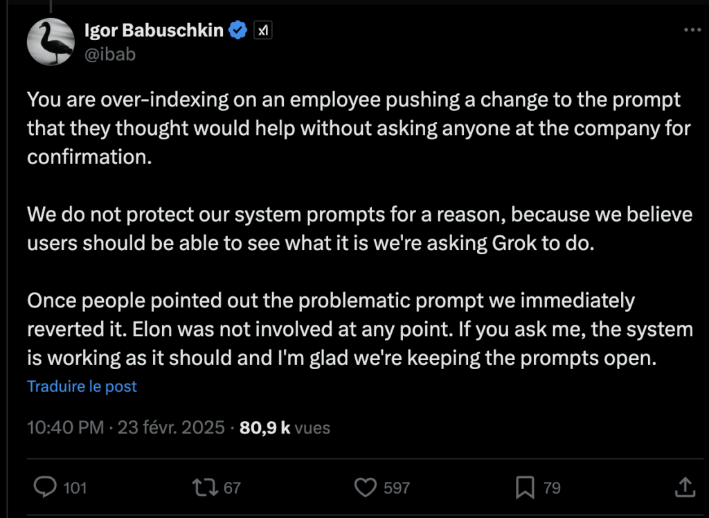 xAI laisse de nouveau Grok accuser Elon Musk. xAI laisse de nouveau Grok accuser Elon Musk.