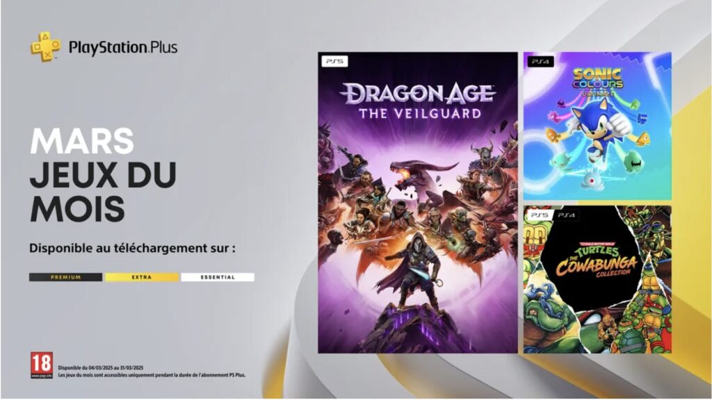 Les jeux PS Plus de mars 2025 // Source : Sony Les jeux PS Plus de mars 2025 // Source : Sony