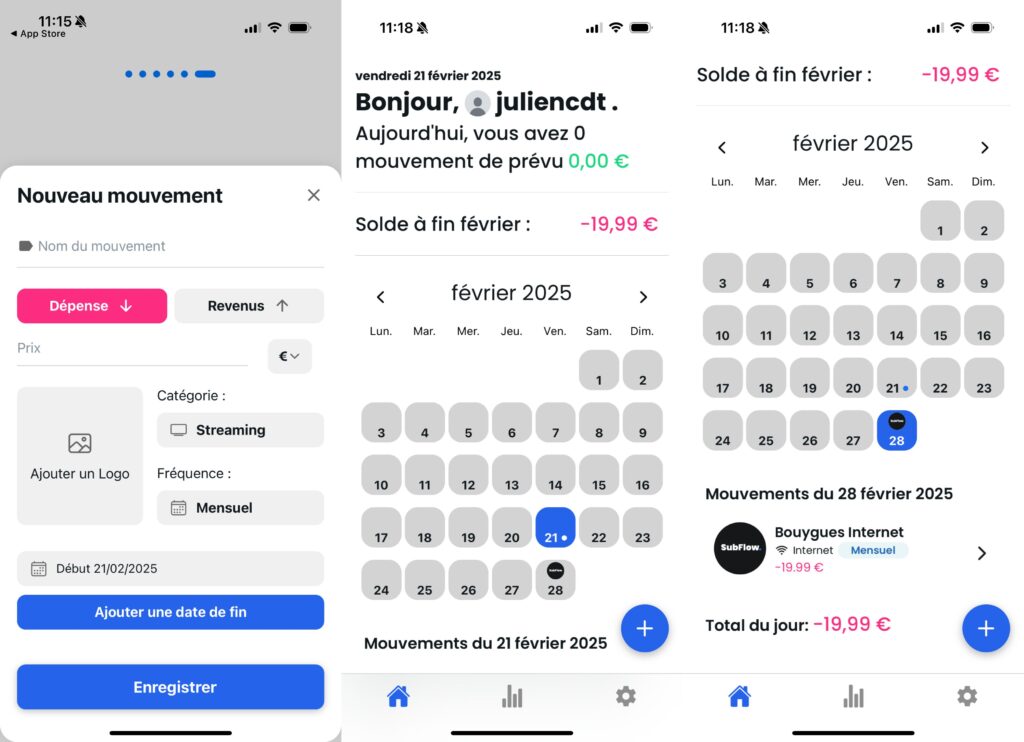 L'application Subflow // Source : Numerama L'application Subflow // Source : Numerama