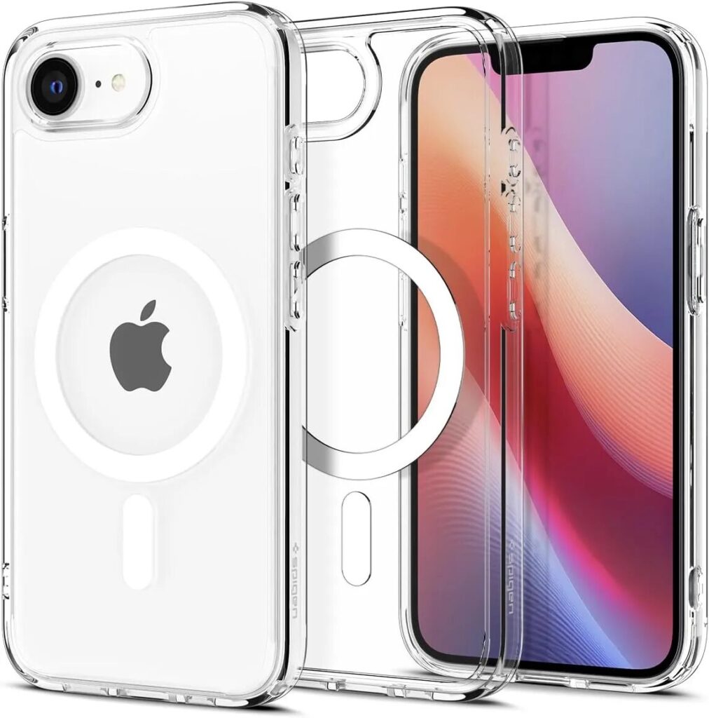 Une coque MagSafe pour iPhone 16e chez Spigen. Une coque MagSafe pour iPhone 16e chez Spigen.