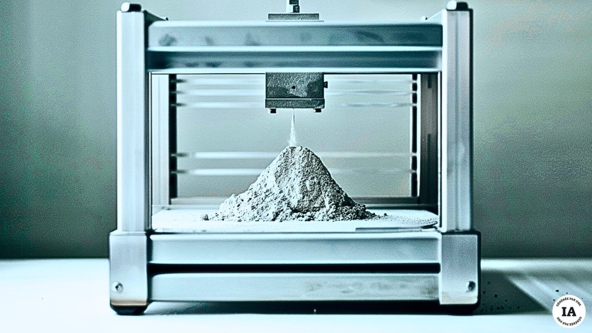 Un policier utilisait une imprimante 3D pour imiter la drogue. // Source : Numerama avec Midjourney Un policier utilisait une imprimante 3D pour imiter la drogue. // Source : Numerama avec Midjourney