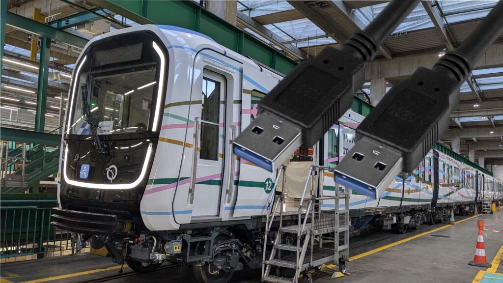 La nouvelle ligne MF19 du métro à Paris. // Source : Numerama La nouvelle ligne MF19 du métro à Paris. // Source : Numerama