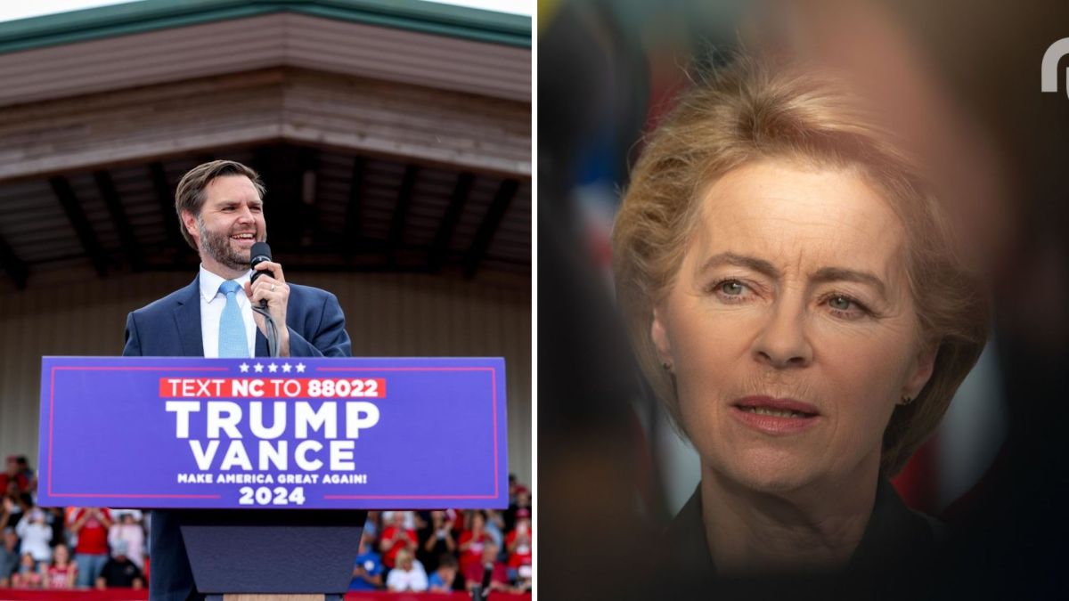 JD Vance et Ursula von der Leyen // Source : JD Vance et OTAN JD Vance et Ursula von der Leyen // Source : JD Vance et OTAN