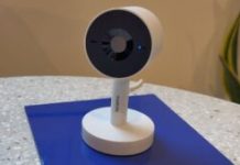 La caméra de Netatmo peut automatiquement cacher son capteur quand vous êtes à la maison. // Source : Numerama