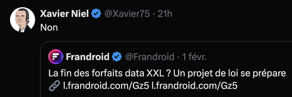 Sur X le premier week-end de février, la taxation des gigaoctets dans les forfaits a énormément fait parler.