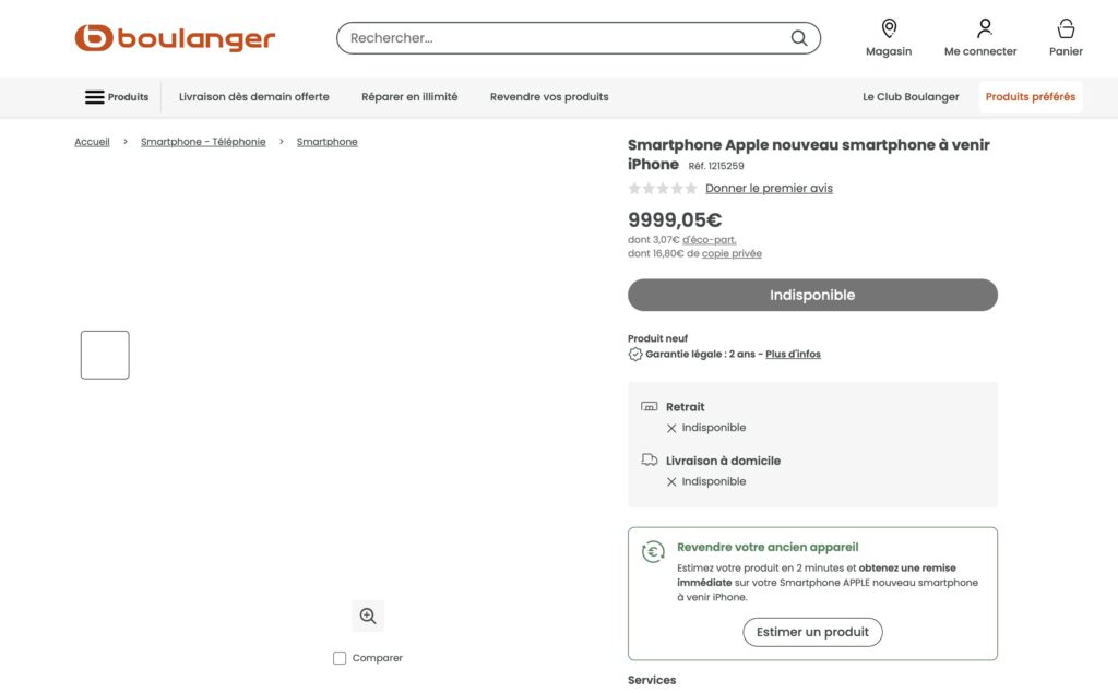 La fiche de l'iPhone SE 2025 chez Boulanger. La fiche de l'iPhone SE 2025 chez Boulanger.