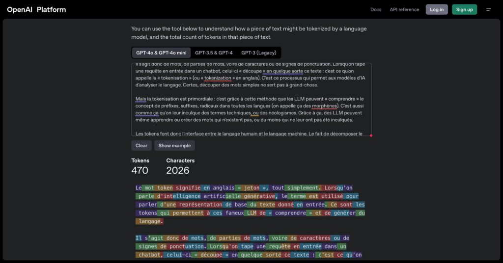 La gestion des tokens avec les LLM de ChatGPT // Source : Numerama La gestion des tokens avec les LLM de ChatGPT // Source : Numerama