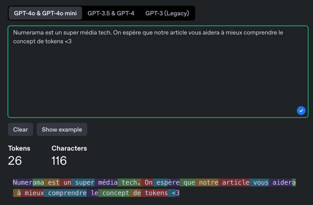Le processus de tokenisation avec GTP-4 // Source : Numerama Le processus de tokenisation avec GTP-4 // Source : Numerama