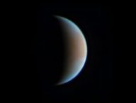 Vénus, le 4 février, en mince croissant. // Source : Flickr/CC/Michael Karrer (photo recadrée)