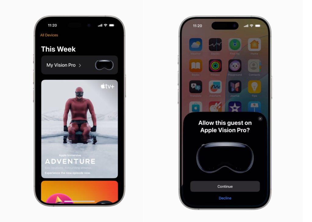 L'Apple Vision Pro s'intègre à iOS. L'Apple Vision Pro s'intègre à iOS.