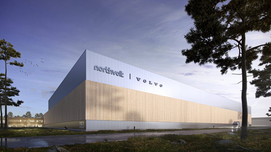 Projet d'usine de batteries Northvolt / Volvo en Suède // Source : Volvo Projet d'usine de batteries Northvolt / Volvo en Suède // Source : Volvo