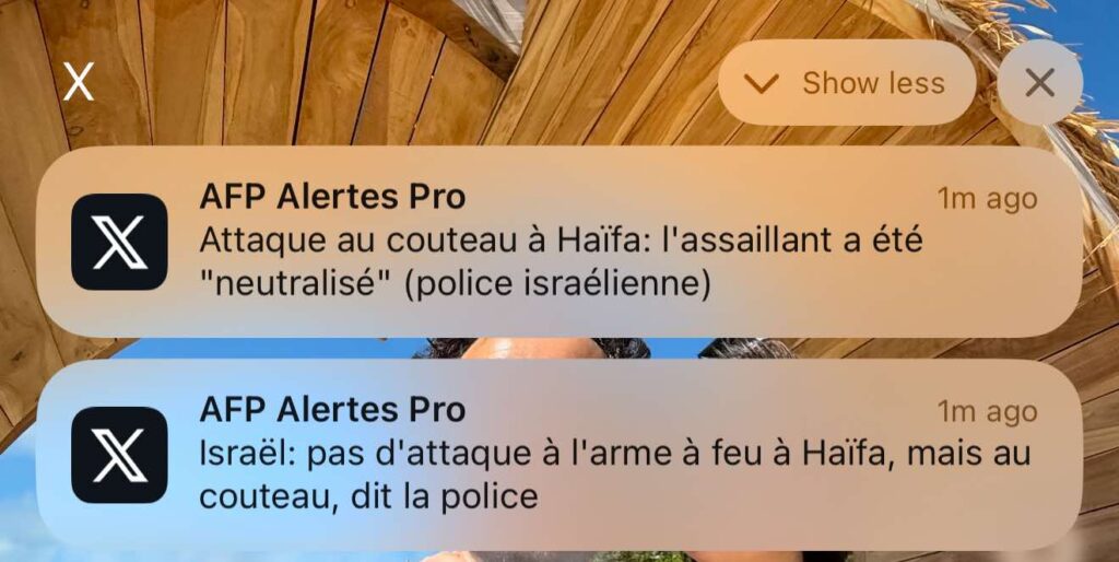Les notifications de l'AFP sur X Les notifications de l'AFP sur X