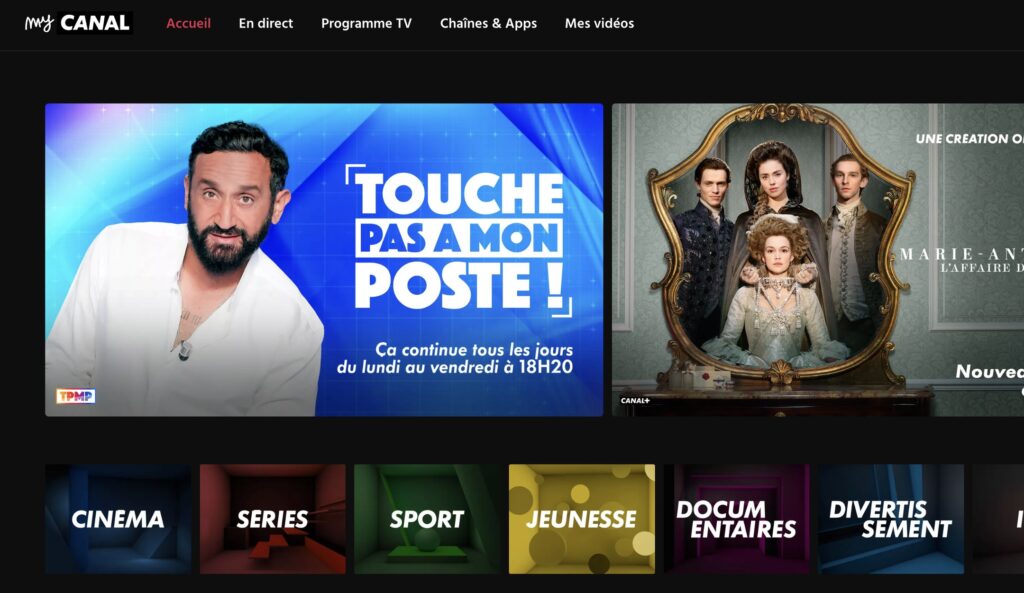 Canal+ met en avant Cyril Hanouna sur sa page d'accueil // Source : ludmilaex via Threads Canal+ met en avant Cyril Hanouna sur sa page d'accueil // Source : ludmilaex via Threads