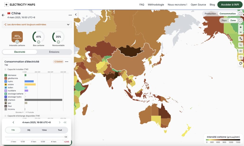 La Chine sur Electricity Maps La Chine sur Electricity Maps