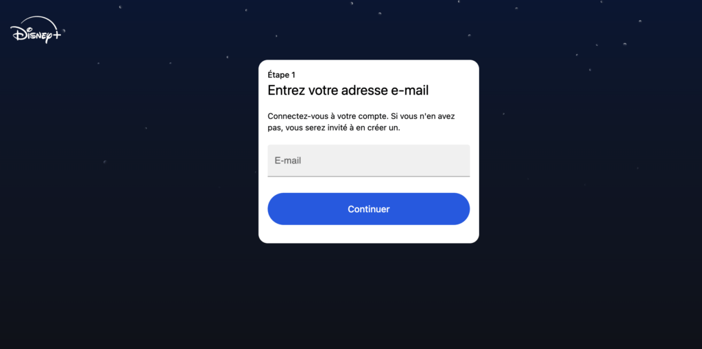 Le site frauduleux copiant Disney+. // Source : Numerama Le site frauduleux copiant Disney+. // Source : Numerama