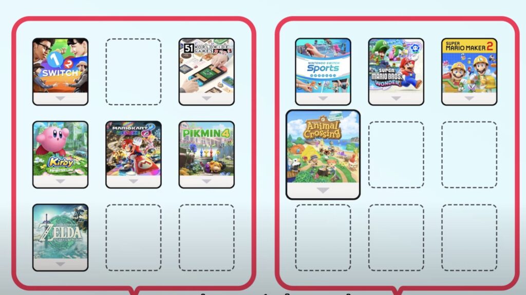Les cartes de jeu virtuelles de la Switch // Source : Nintendo Les cartes de jeu virtuelles de la Switch // Source : Nintendo