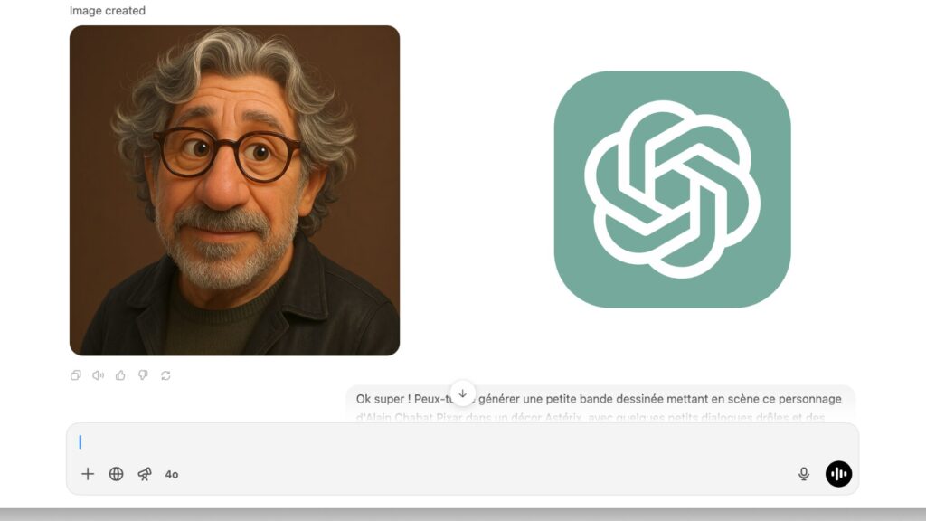 Alain Chabat en mode Pixar, par ChatGPT // Source : Numerama Alain Chabat en mode Pixar, par ChatGPT // Source : Numerama