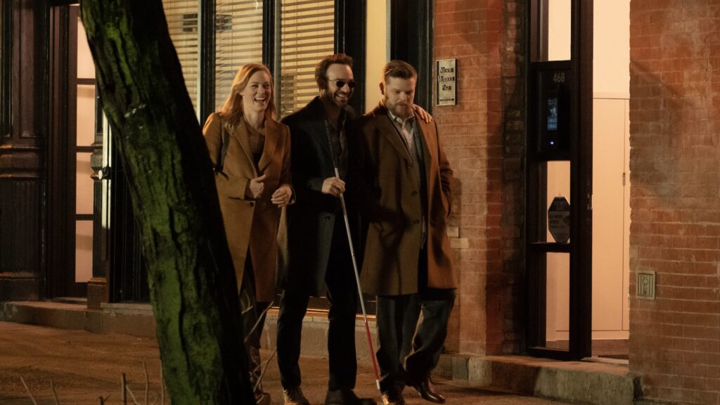 Karen, Matt et Foggy sont réunis ! // Source : Giovanni Rufino / Marvel Karen, Matt et Foggy sont réunis ! // Source : Giovanni Rufino / Marvel