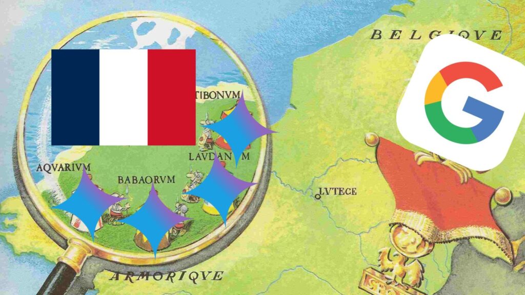 Les AI Overviews de Google sont disponibles partout en Europe, mais pas en France // Source : Montage Numerama Les AI Overviews de Google sont disponibles partout en Europe, mais pas en France // Source : Montage Numerama