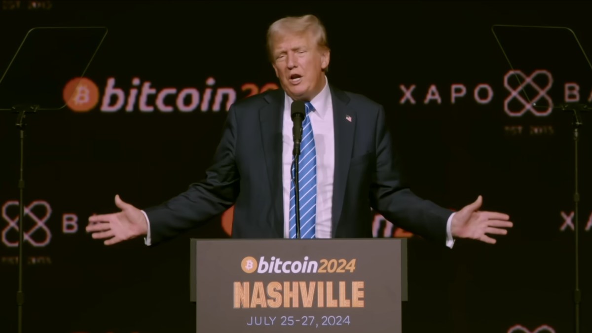 Donald Trump Bitcoin 2024 Keynote Speech // Source : Bitcoin Magazine -Youtube Donald Trump Bitcoin 2024 Keynote Speech // Source : Bitcoin Magazine -Youtube