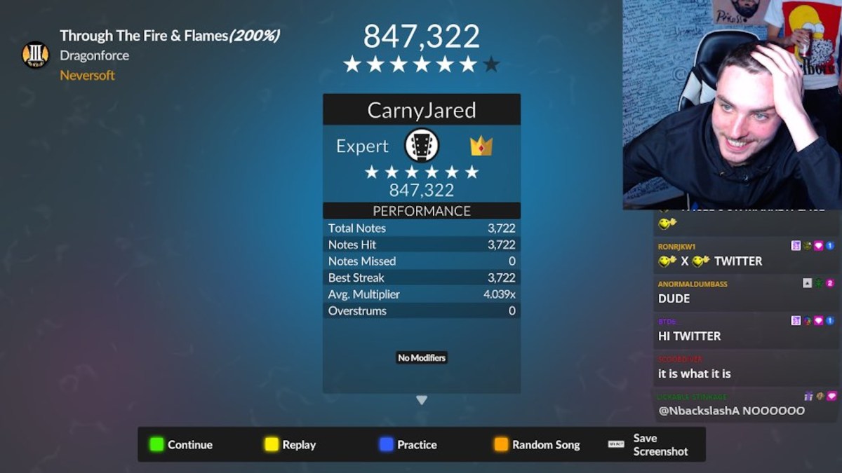 Exploit dans Clone Hero // Source : Compte X de CarnyJared Exploit dans Clone Hero // Source : Compte X de CarnyJared