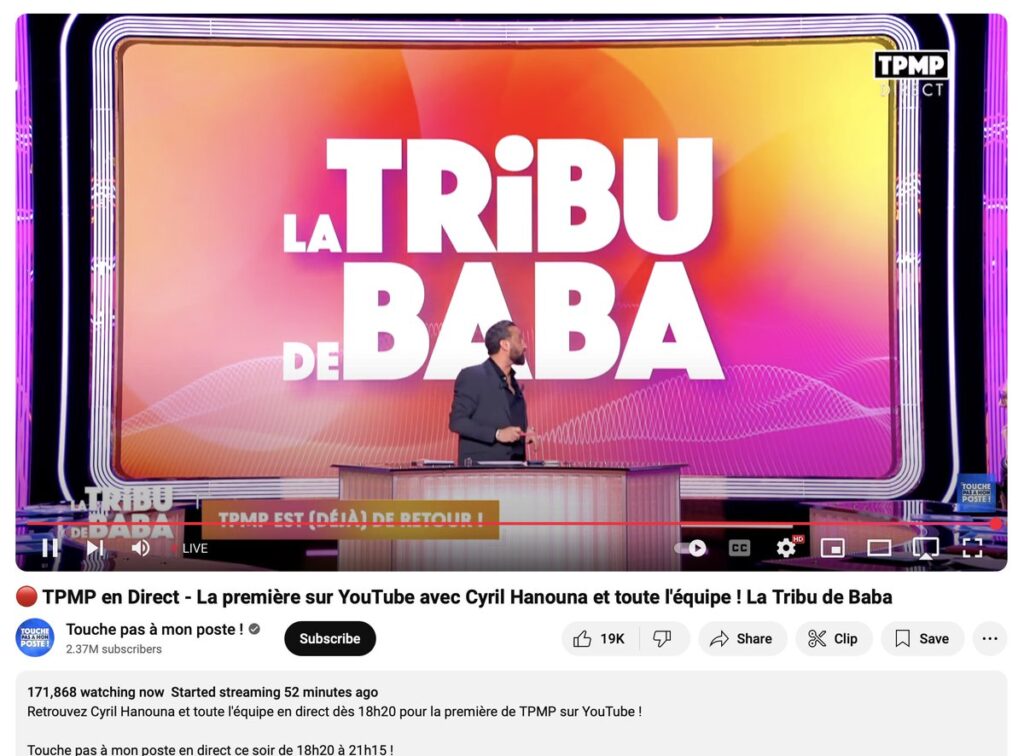 Sur YouTube, Cyril Hanouna bat déjç des records d'audience. Sur YouTube, Cyril Hanouna bat déjç des records d'audience.