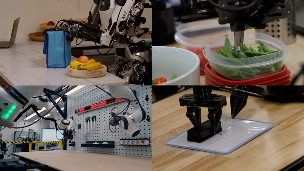 Ces bras robotiques utilisent Gemini Robotics pour manipuler des objets sans téléguidage manuel. Ces bras robotiques utilisent Gemini Robotics pour manipuler des objets sans téléguidage manuel.