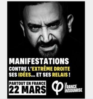 L'affiche générée par LFI contre Cyril Hanouna. // Source : LFI L'affiche générée par LFI contre Cyril Hanouna. // Source : LFI