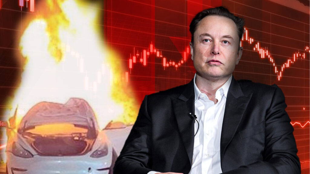 Elon Musk et le cours de bourse Tesla // Source : Création Nino Barbey Elon Musk et le cours de bourse Tesla // Source : Création Nino Barbey