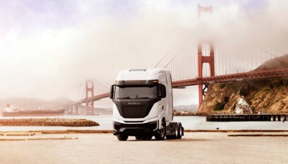 Nikola TRE FCEV (camion hydrogène actuel) // Source : Nikola Nikola TRE FCEV (camion hydrogène actuel) // Source : Nikola