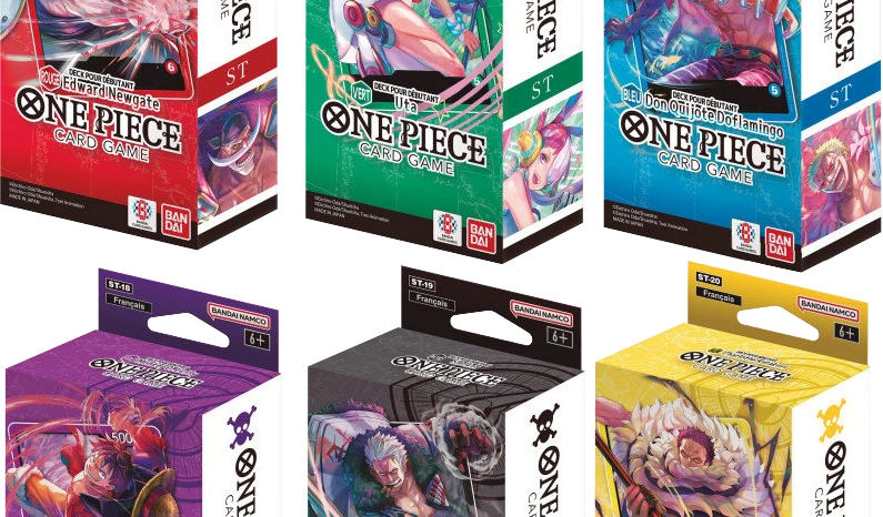 Les 6 decks parfaits pour débuter. // Source : Bandai Les 6 decks parfaits pour débuter. // Source : Bandai