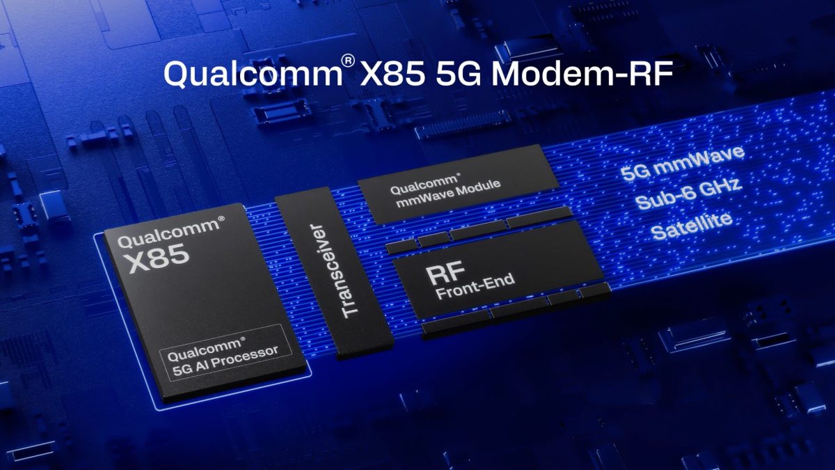 Le Qualcomm X85, nouveau modem haut de gamme de la famille des Snapdragon. // Source : Qualcomm