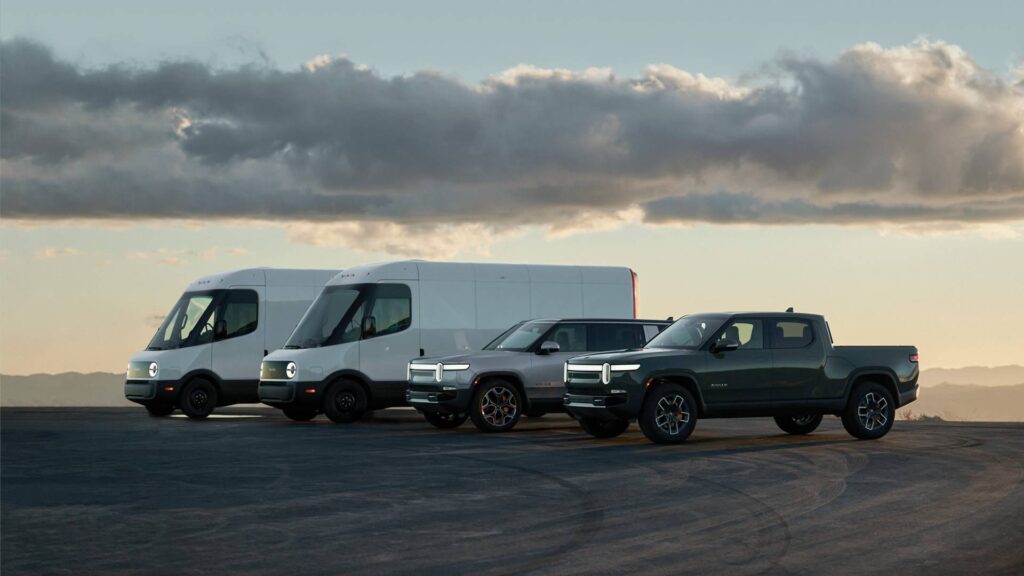 Gamme actuelle des véhicules Rivian // Source : Rivian
