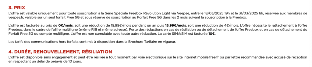 L'offre de Free n'est pas vraiment quadruple play. Il s'agit d'une offre mobile gratuite pour la souscription d'une Freebox. L'offre de Free n'est pas vraiment quadruple play. Il s'agit d'une offre mobile gratuite pour la souscription d'une Freebox.