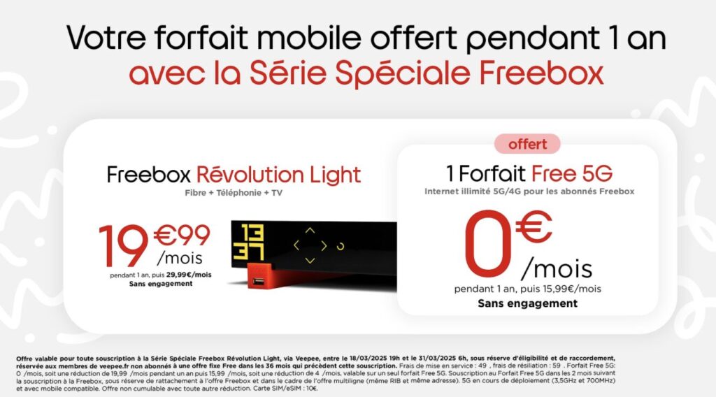 L'offre Veepee de Free. L'offre Veepee de Free.